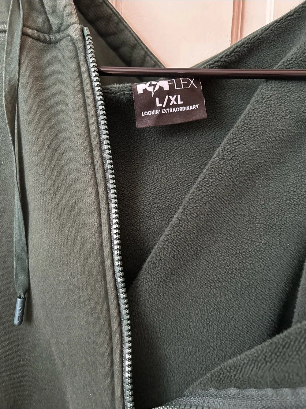 POPFLEX Forest Green Zip Hoodie - Picture 4 of 4
